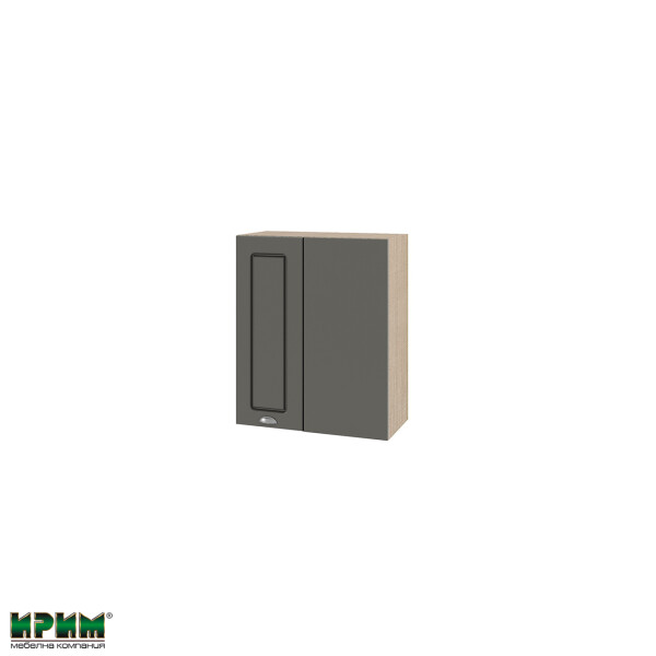 Горен модул за ъгъл с врата и рафт МФ-Цимент мат-06-17