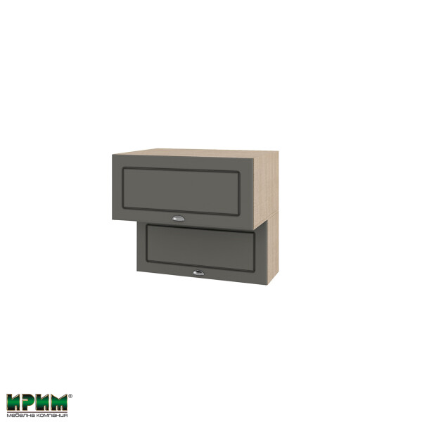 Горен модул с две хоризонтални врати МФ-Цимент мат-06-107