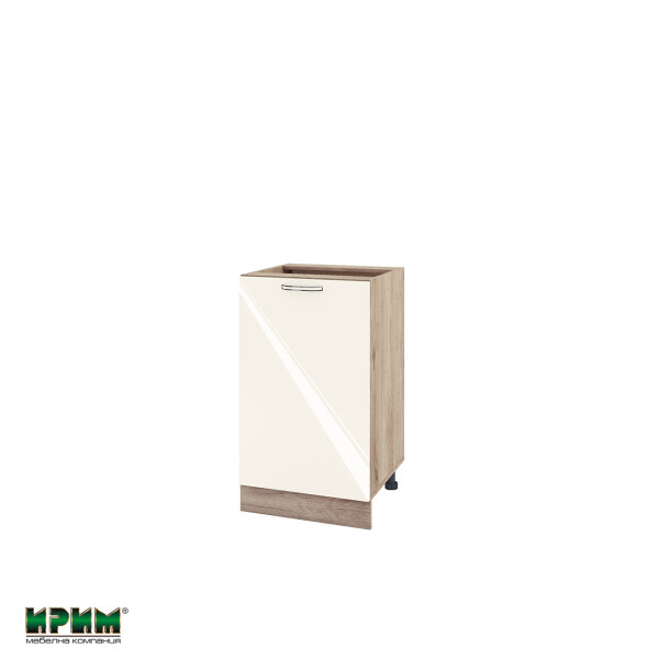 Долен модул с врата и рафт АРФ-Крийм гланц-06-43