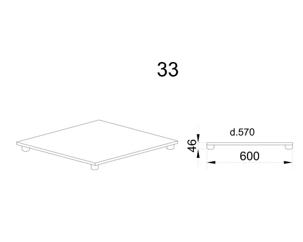 Долен модул подиум за свободно стояща печка АР - 33