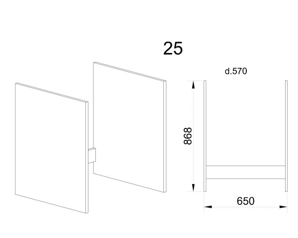 Долен модул за свободно стояща пералня АР - 25