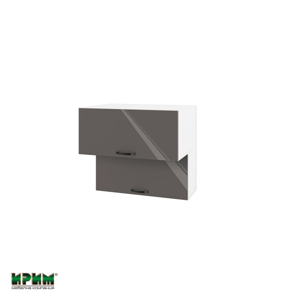 Горен модул с две хоризонтални врати БФ-Антрацит гланц-05-107