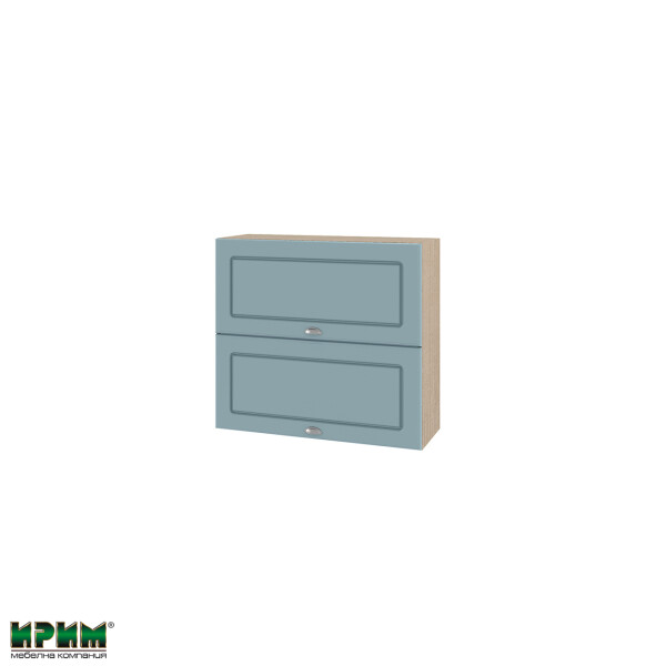 Горен модул с две хоризонтални врати МФ-Деним мат-06-12