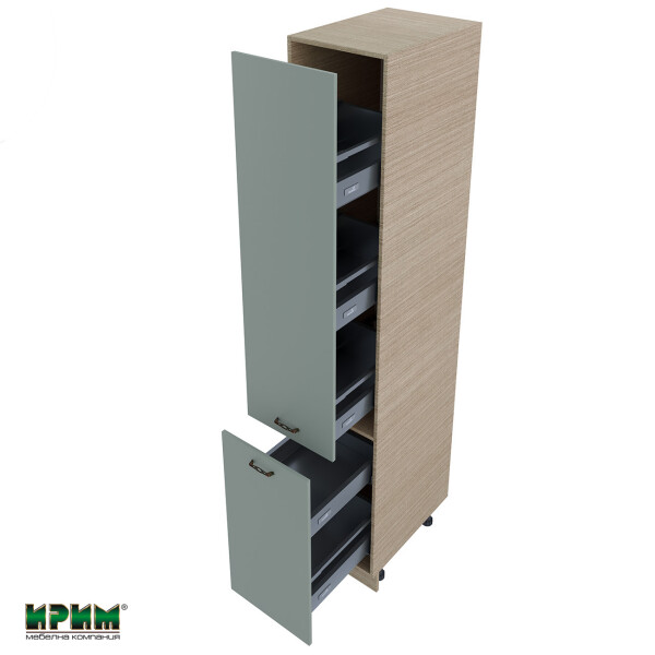 Колонен модул бутилиера с две врати МФ-Олив мат-11-65