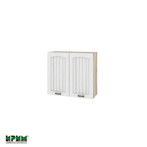 Горен модул с две врати и рафт АРФ-Бяло фладер-04-4