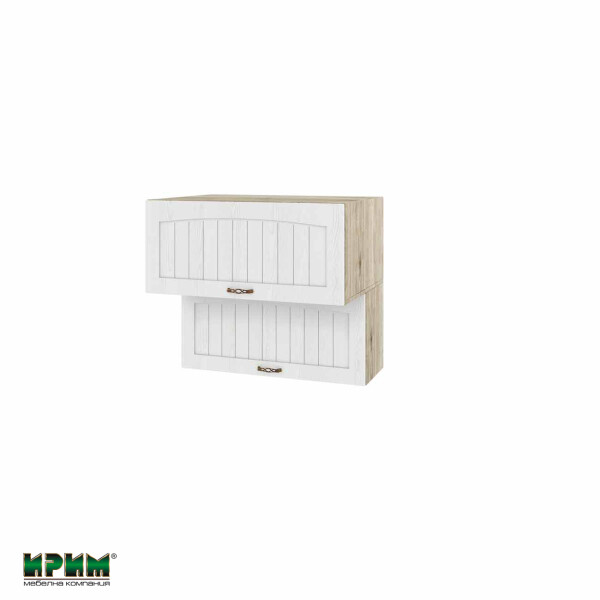 Горен модул с две хоризонтални врати АРФ-Бяло фладер-04-107