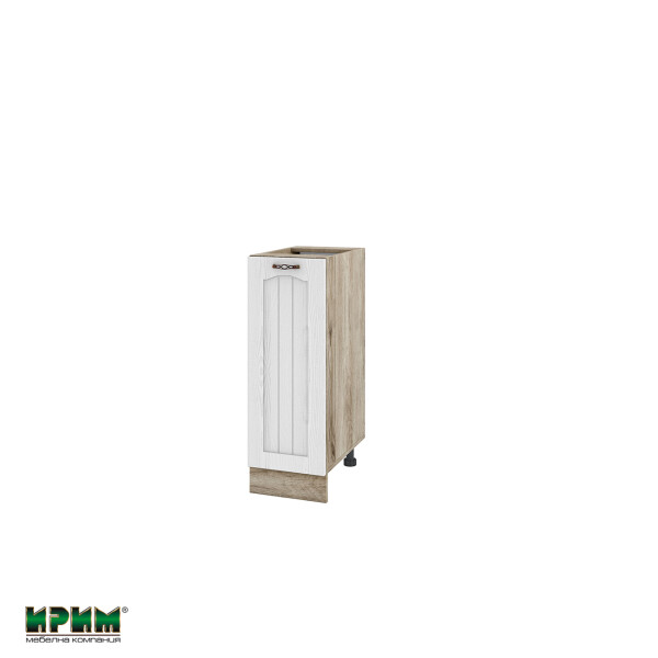 Долен модул с врата и рафт АРФ-Бяло фладер-04-20 (десен)