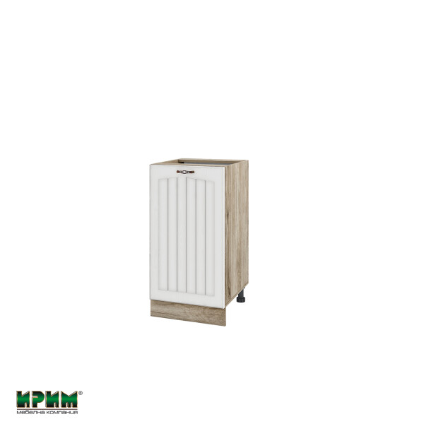 Долен модул с врата и рафт АРФ-Бяло фладер-04-28 (десен)