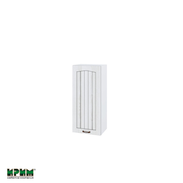 Горен модул с врата и два рафта БФ-Бяло фладер-04-166 (ляв)