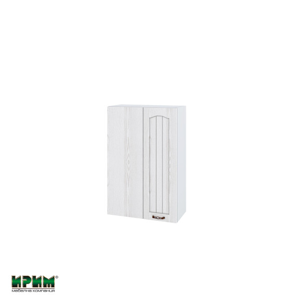 Горен модул за ъгъл с врата и рафт БФ-Бяло фладер-04-172 (ляв)