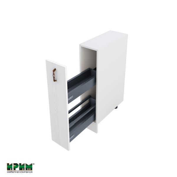 Долен модул бутилиера с плавно затваряне БФ-Бяло фладер-04-58