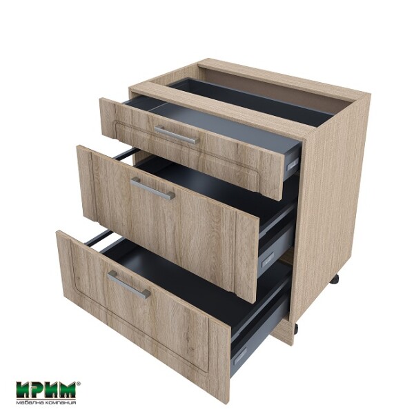 Долен модул с три чекмеджета с плавно затваряне МФ-Сонома-02-55