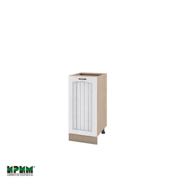 Долен модул с врата и рафт МФ-Бяло фладер-04-21 (десен)