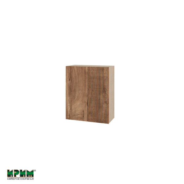 Горен модул за ъгъл с врата и рафт с Push to Open МФ-Дъб натурал-12-17