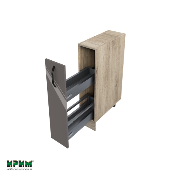 Долен модул бутилиера с плавно затваряне АРФ-Антрацит гланц-05-58