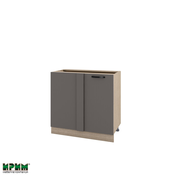 Долен модул за ъгъл с врата и рафт МФ-Антрацит гланц-05-42