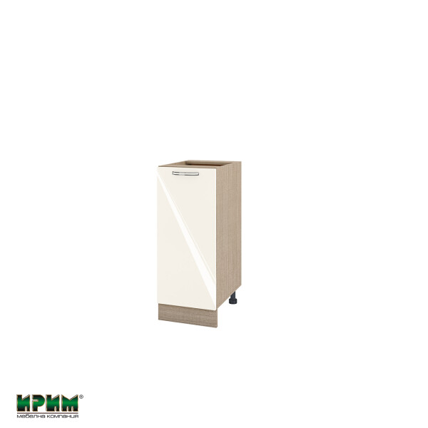 Долен модул с врата и рафт МФ-Крийм гланц-11-40