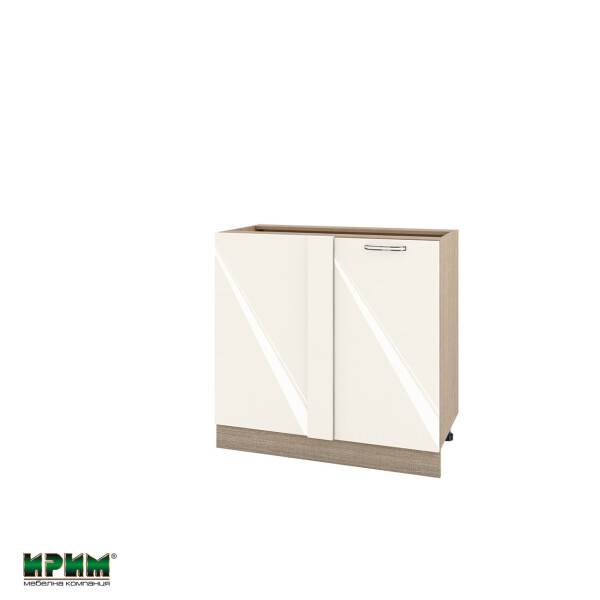 Долен модул за ъгъл с врата и рафт МФ-Крийм гланц-11-42