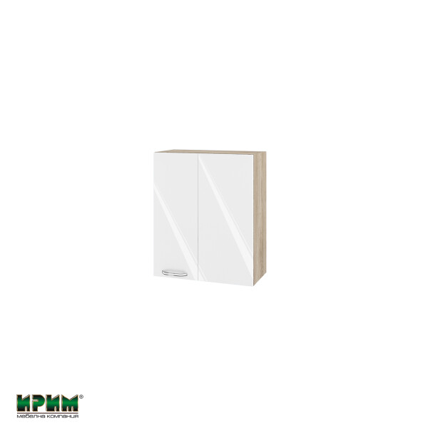 Горен модул за ъгъл с врата и рафт АРФ-Бяло гланц-05-17