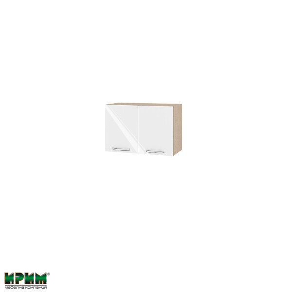 Горен модул с две врати МФ-Бяло гланц-05-109