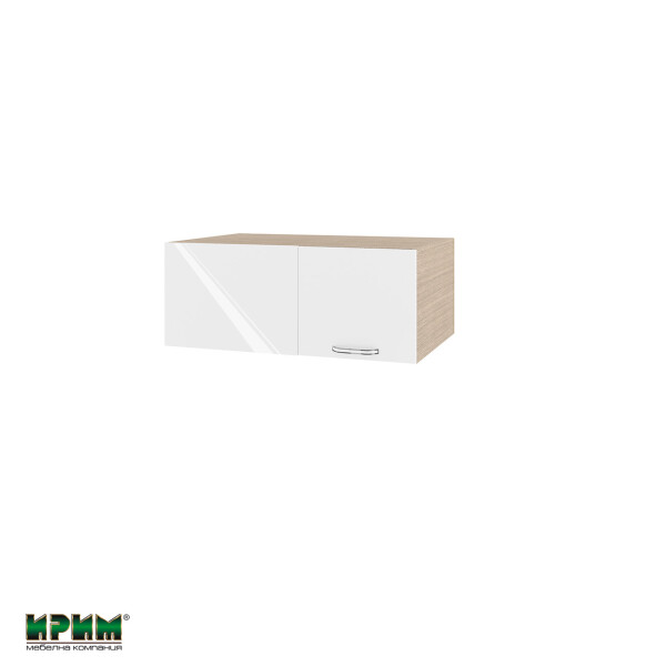 Горен модул за ъгъл с една врата МФ-Бяло гланц-05-113