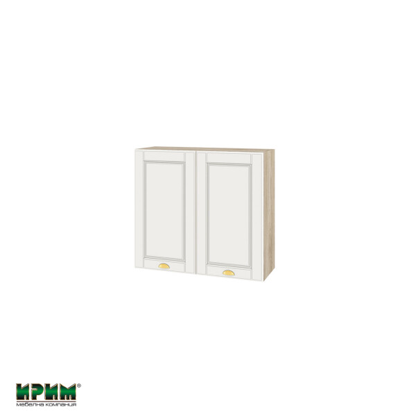 Горен модул с две врати и рафт АРФ-Бяло мат-09-4