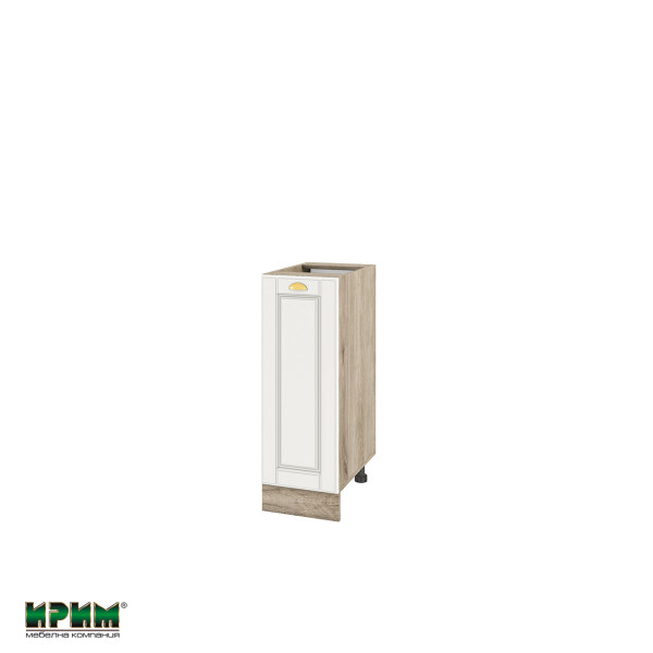 Долен модул с врата и рафт АРФ-Бяло мат-09-20