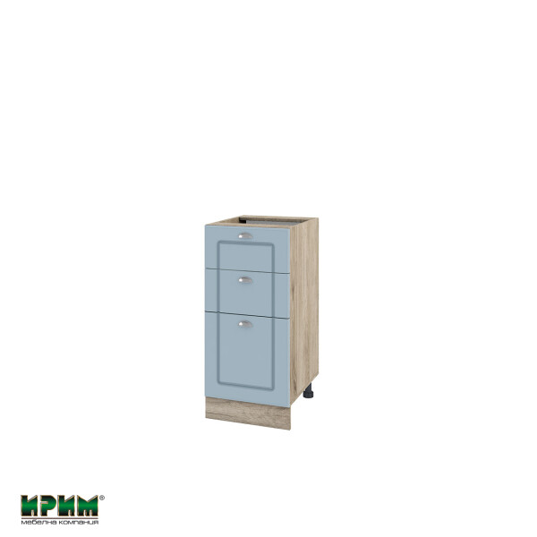 Долен модул с 2 чекмеджета,врата и рафт АРФ-Деним мат-06-27 (десен)