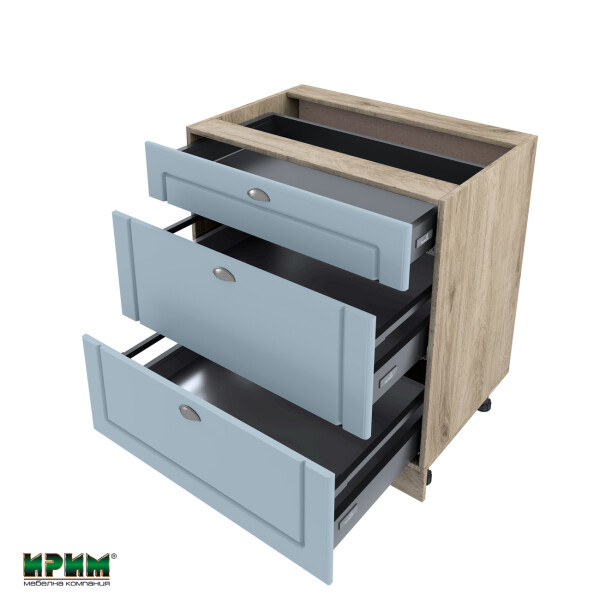 Долен модул с три чекмеджета с плавно затваряне АРФ-Деним мат-06-55