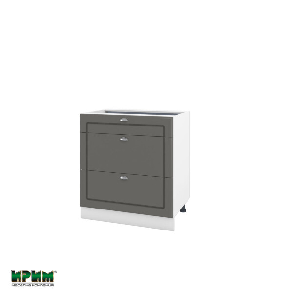 Долен модул с три чекмеджета с плавно затваряне БФ-Цимент мат-06-120