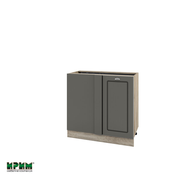 Долен модул за ъгъл с врата и рафт АРФ-Цимент мат-06-42