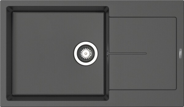 Мивка от гранит Ithaka (86×50) 1B 1D PLUS Метално сиво