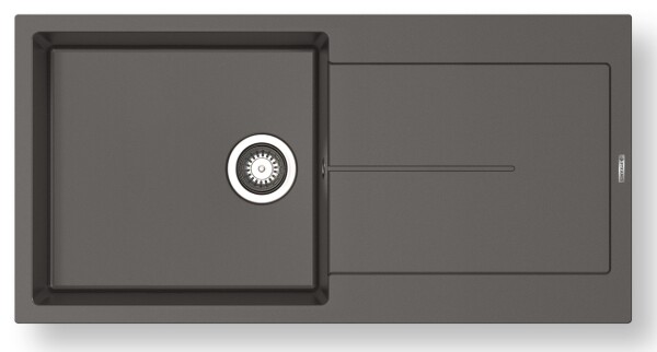 Мивка от гранит Ithaka (100×50) 1B 1D PLUS Метално сиво