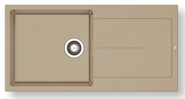 Мивка от гранит Ithaka (100×50) 1B 1D PLUS Тъмно бежово