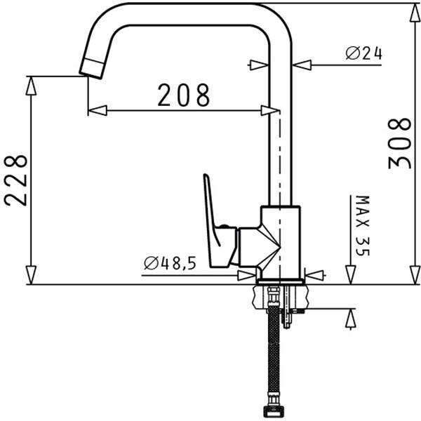 Смесител Daniele Хром