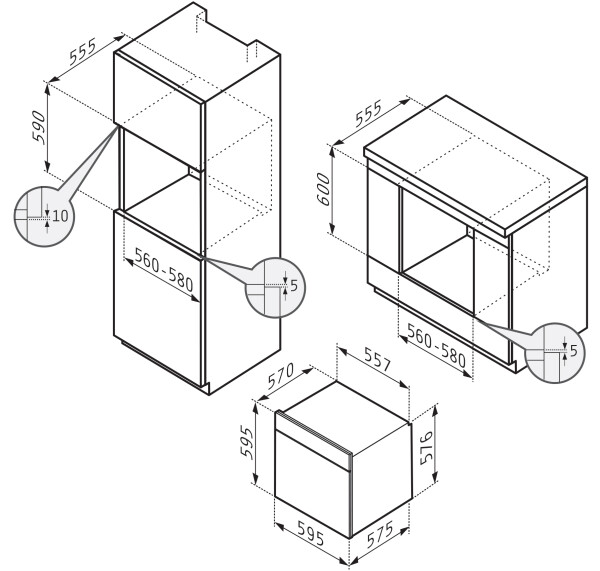 Фурна за вграждане PO78133010IX инокс