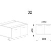 Долен модул шкаф за Раховец БО-Орех адмирал-32