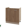 Долен модул за бордова мивка с две врати МО-Орех адмирал-30