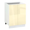 Долен модул с две врати и рафт Глосмакс 602 Бял - Айвъри