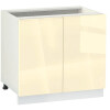 Долен модул с две врати и рафт Глосмакс 1002 Бял - Айвъри