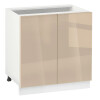 Долен модул с две врати и рафт Глосмакс 802 Бял - Визон