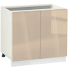 Долен модул с две врати и рафт Глосмакс 1002 Бял - Визон