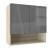 Горен модул с ниша и две врати Глосмакс 80P Сонома - Антрацит