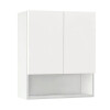 Горен модул с ниша и две врати Мат 60P Бял - Бял мат