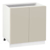 Долен модул с две врати и рафт Мат 802 Бял - Бежаво
