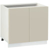 Долен модул с две врати и рафт Мат 1002 Бял - Бежаво