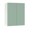 Горен модул с две врати и рафт Мат 60 Бял - Мента