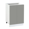 Долен модул с две врати и рафт Мат 502 Бял - Сив