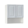 Горен модул с ниша и две врати Винтидж 60P Бял - Грижио