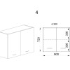 Горен модул с две врати и рафт МФ-Токсано-11-4